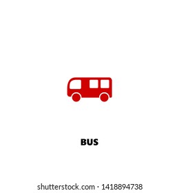 bus icon. bus vector design. sign design. red color