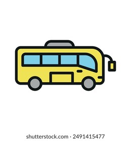 Diseño de Vector de iconos de autobús Plantillas concepto simple y moderno