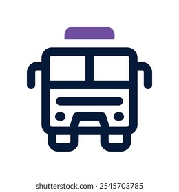 Bussymbol. Vektorsymbol mit zwei Tönen für Ihre Website, Ihr Handy, Ihre Präsentation und Ihr Logo-Design.