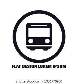 Bus. icon. Vector Eps 10. Lorem Ipsum Flat Design 