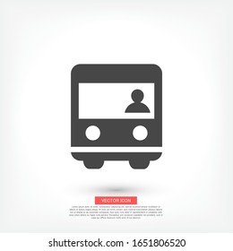 Icono de bus. Vector Eps 10. viaje en autobús. transporte de autoempresa de diseño plano