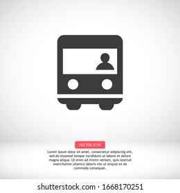 Bus icon. Vector Eps 10. bus tour. bus business Flat Design transportation