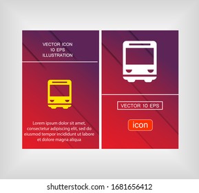Bus. icon. Vector Eps 10. Lorem Ipsum Flat Design