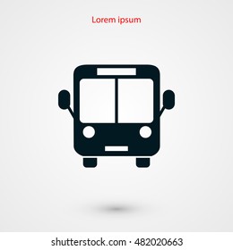 bus icon vector, flat design best vector icon