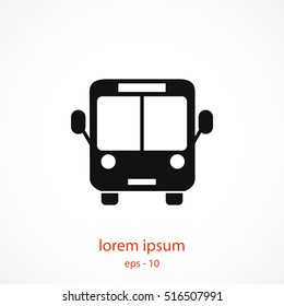 bus icon vector, flat design best vector icon