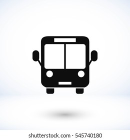 bus icon vector, flat design best vector icon