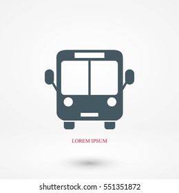 bus icon vector, flat design best vector icon