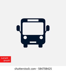 Bus icon vector, flat design best vector icon