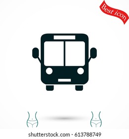 bus icon vector, flat design best vector icon