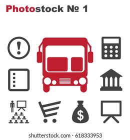 Bus Icon Vector flat design style
