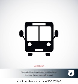 bus icon vector, flat design best vector icon