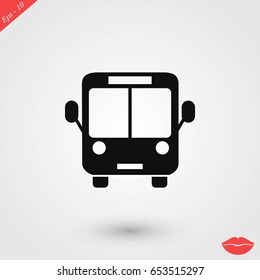 bus icon vector, flat design best vector icon