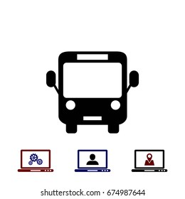 Bus icon vector, flat design best vector icon