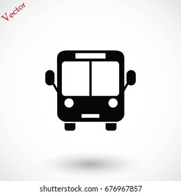 bus icon vector, flat design best vector icon