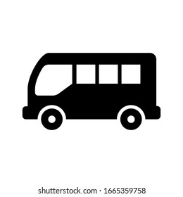 Icono de bus estilo de glifo vectorial