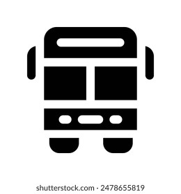 bus icon. vector glyph icon for your website, mobile, presentation, and logo design.