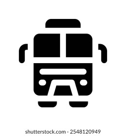 ícone de barramento. ícone de glifos vetoriais para o design de seu site, celular, apresentação e logotipo.