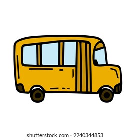Bus-Icon-Vektorgrafik. Busvektorsymbol. Handzeichnung.