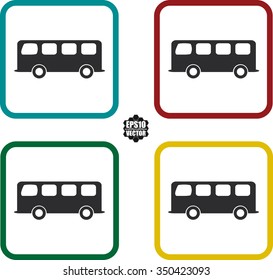 Bus icon, vector illustration.