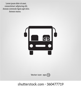Bus icon, vector illustration.