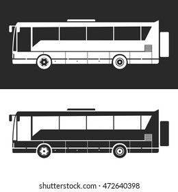 Bus, icon. Vector illustration