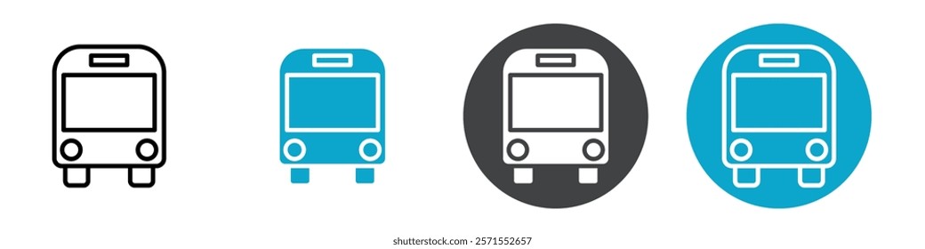 bus icon Vector illustration in black