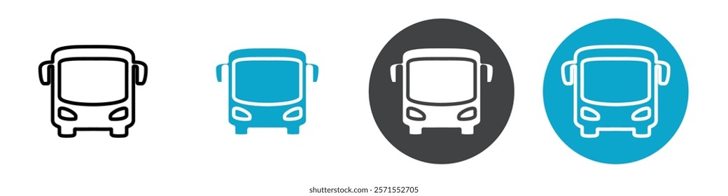 bus icon Vector illustration in black