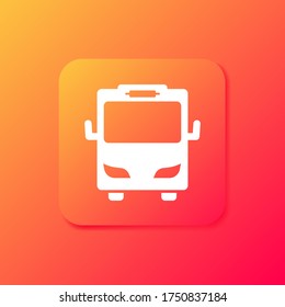 bus icon. Vector illustration EPS 10.
