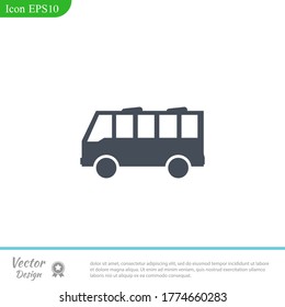 bus icon. Vector illustration EPS 10.