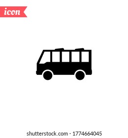 bus icon. Vector illustration EPS 10.