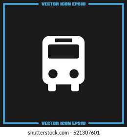 Bus icon vector illustration eps10. Isolated badge for website or app - stock infographics