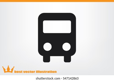 Bus icon vector illustration eps10. Isolated badge for website or app - stock infographics.