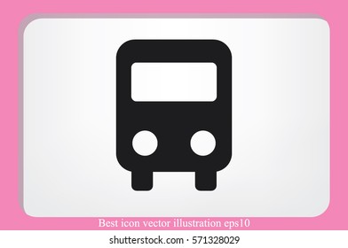 Bus icon vector illustration eps10. Isolated badge for website or app - stock infographics.