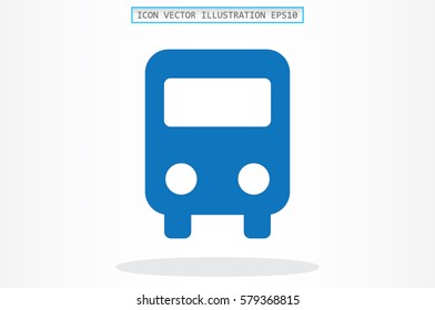 Bus icon vector illustration eps10. Isolated badge for website or app - stock infographics.