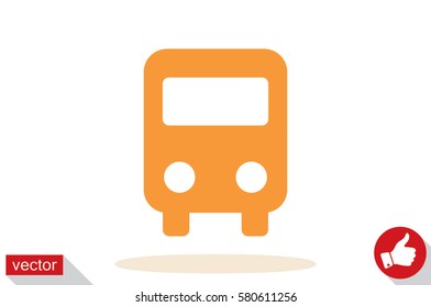 Bus icon vector illustration eps10. Isolated badge for website or app - stock infographics