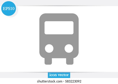 Bus icon vector illustration eps10. Isolated badge for website or app - stock infographics.