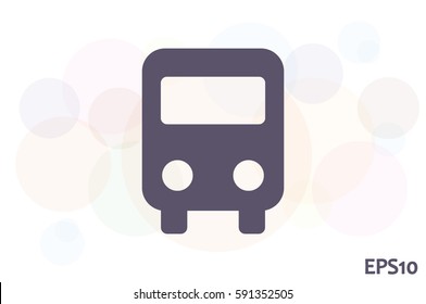 Bus icon vector illustration eps10. Isolated badge for website or app - stock infographics
