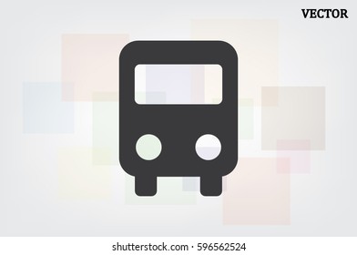 Bus icon vector illustration eps10. Isolated badge for website or app - stock infographics