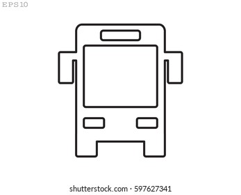 bus, icon, vector illustration eps10