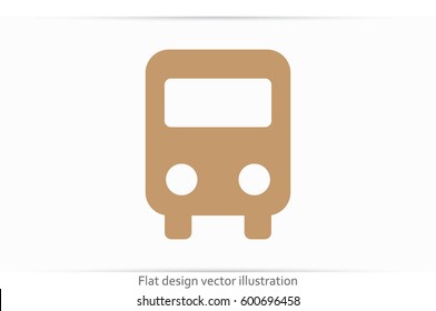 Bus icon vector illustration eps10. Isolated badge for website or app - stock infographics