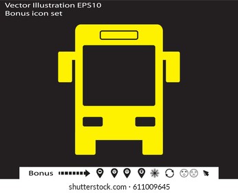 bus, icon, vector illustration eps10