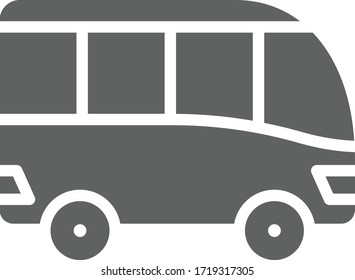 bus icon vector illustration flat
