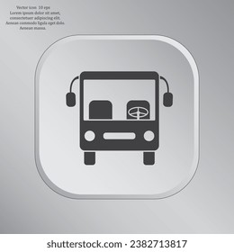 Bus icon, vector illustration. Flat design style