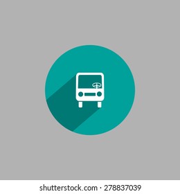 Bus icon, vector illustration. Flat design style