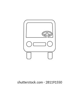 Bus icon, vector illustration. Flat design style