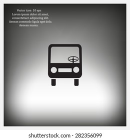 Bus icon, vector illustration. Flat design style