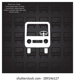 Bus icon, vector illustration. Flat design style