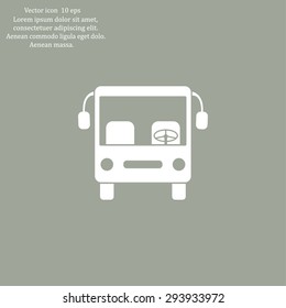 Bus icon, vector illustration. Flat design style