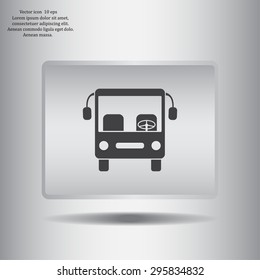Bus icon, vector illustration. Flat design style