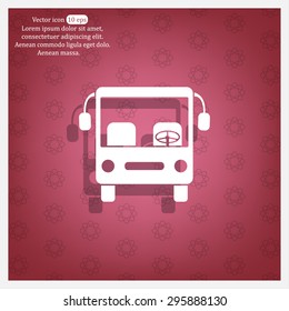 Bus icon, vector illustration. Flat design style